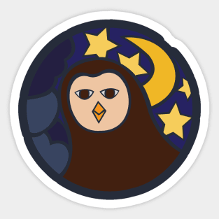 Owl in the night mosaic (Pocket size) Sticker